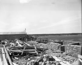 North half of Chateau after removal of shed, facing North West